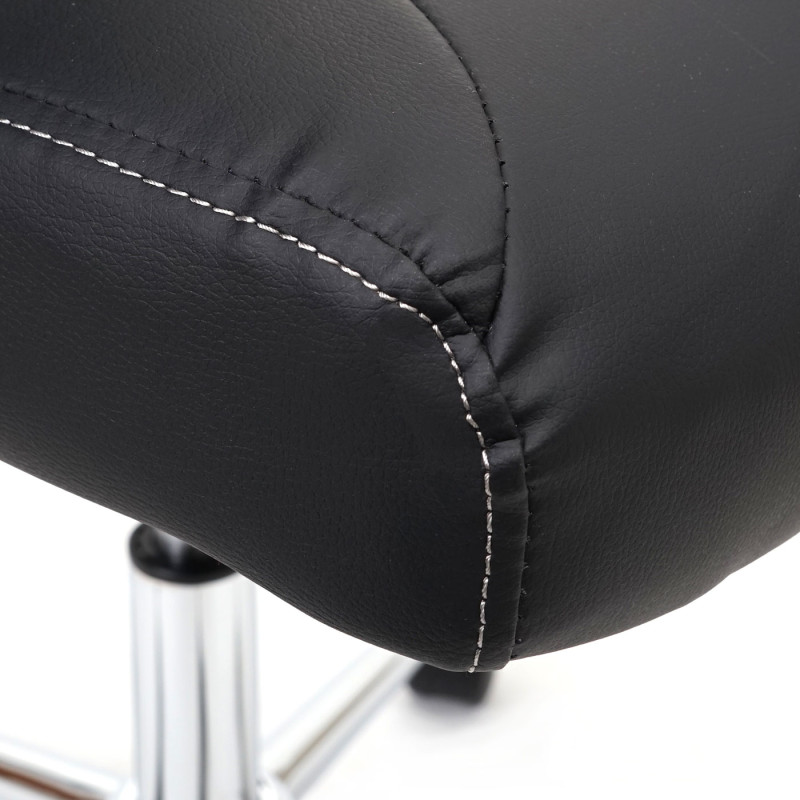 Chaise de bureau chaise pivotante, fauteuil directorial, similicuir + tissu - noir