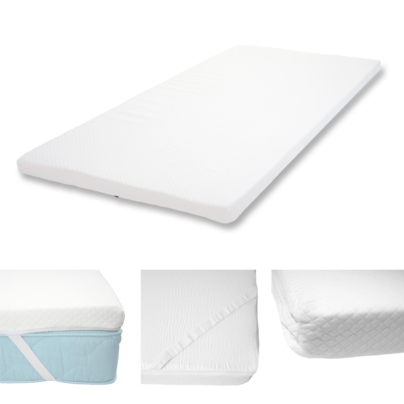 6cm Surmatelas en mousse à froid Couvre-matelas, housse de matelas - 90x200cm