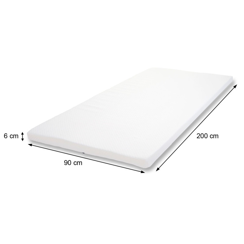 6cm Surmatelas en mousse à froid Couvre-matelas, housse de matelas - 90x200cm