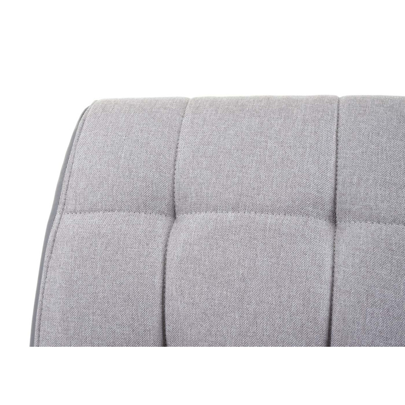 2x chaise de salle à manger , similicuir/tissu - gris clair