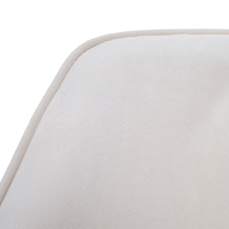 Chaise de bureau fauteuil directorial, pivotant, design rétro, velours - blanc