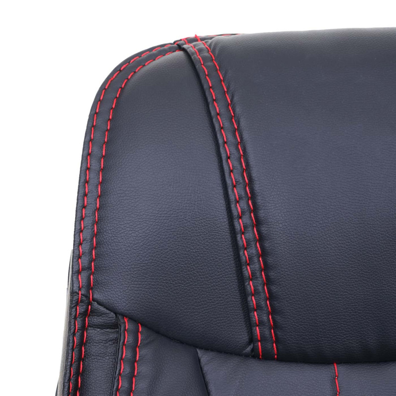 Chaise de bureau chaise pivotante, chargeable de 150 kg,cuir synthétique- noir