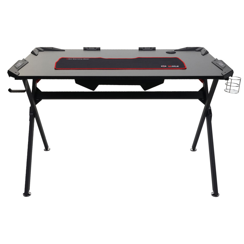 Bureau table d'ordinateur, bureau de jeunesse, jeu en ligne, 120x75cm noir