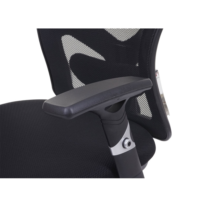 Chaise de bureau chaise pivotante, fonction sliding, charge max. 150kg, tissu - noir