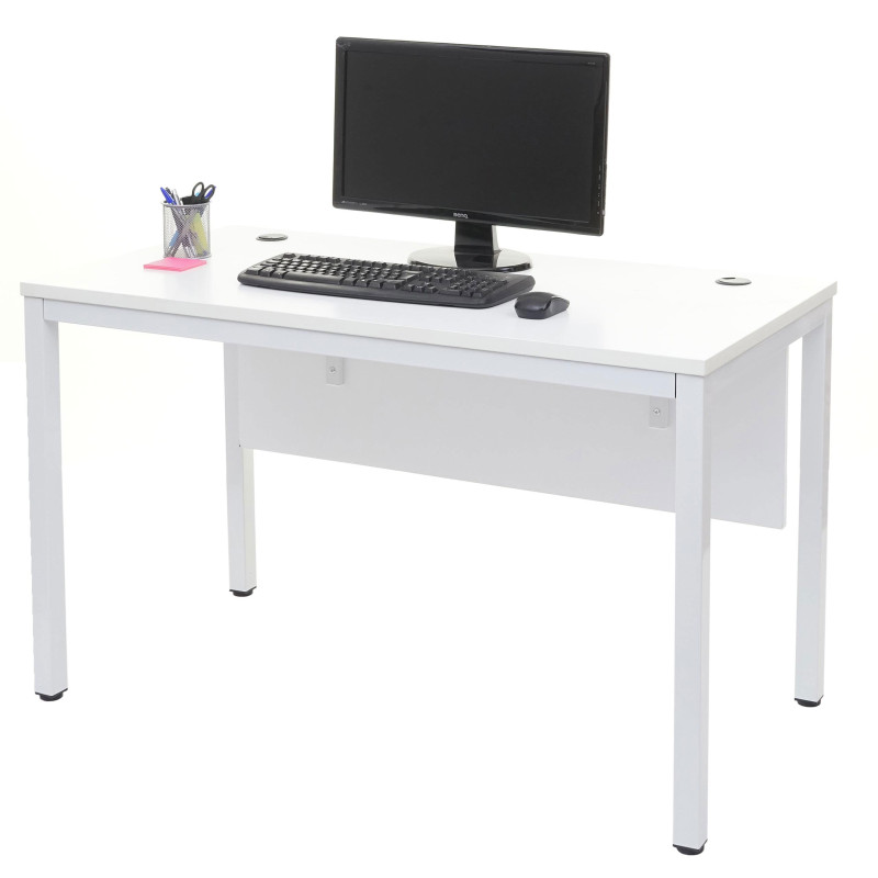 Bureau table d'ordinateur, blanc 76x120x60cm