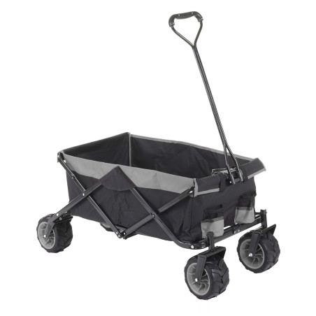 Chariot pliable charette à bras, pneus tout terrain - sans recouvrement noir/gris