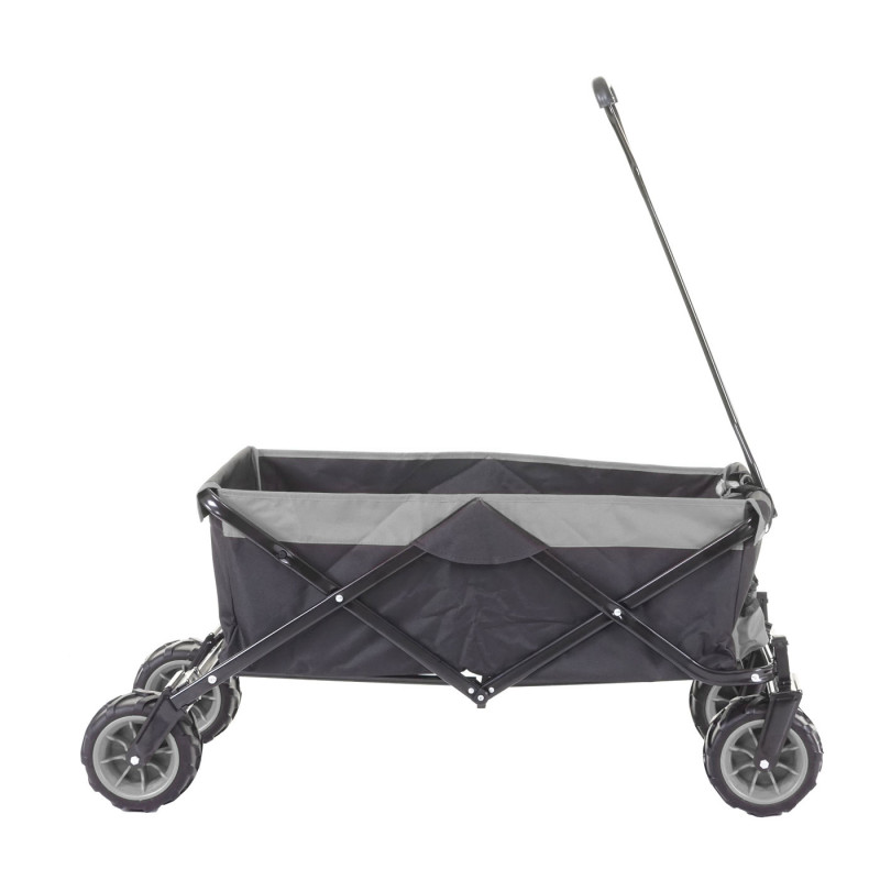 Chariot pliable charette à bras, pneus tout terrain - sans recouvrement noir/gris