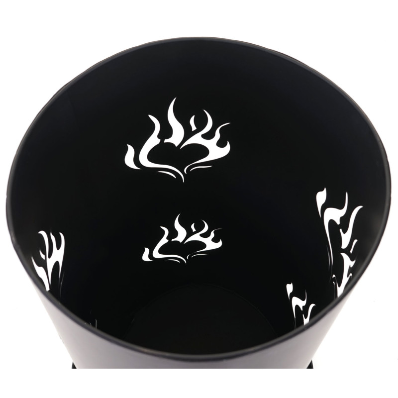 Cheminée de terrasse four de jardin, brasero, anthracite 80x49x49 cm