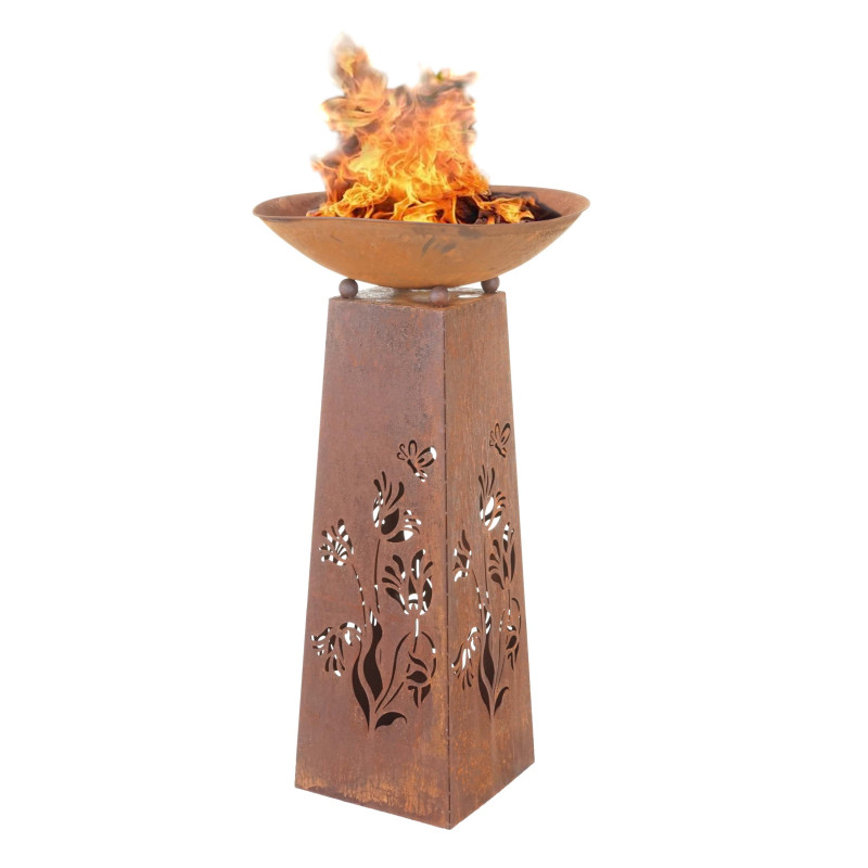Colonne de feu four de jardin, brasero, patine 108x58x58 cm