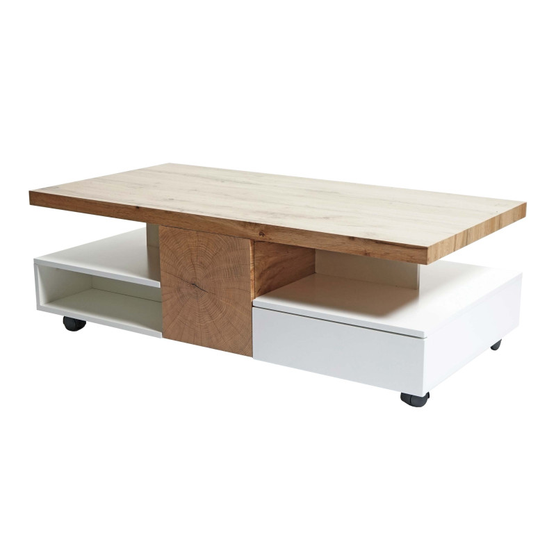 MCA Table basse table de salon, 40x120x60cm, aspect chêne