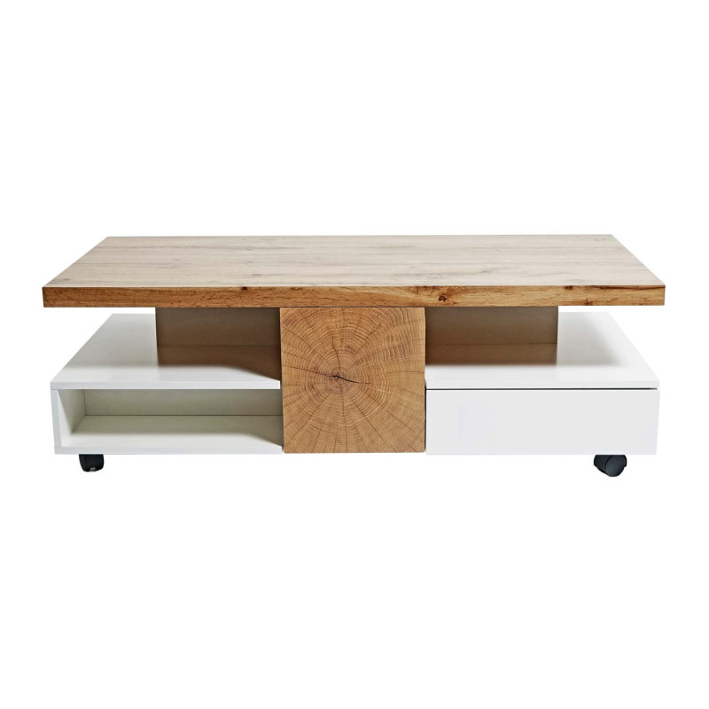 MCA Table basse table de salon, 40x120x60cm, aspect chêne