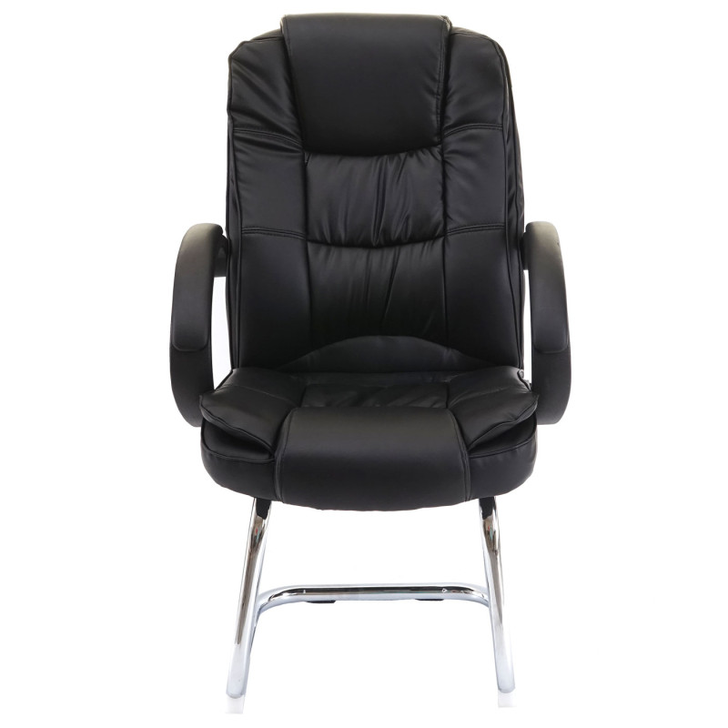Chaise de conférence / visiteur chaise cantilever, similicuir, noir