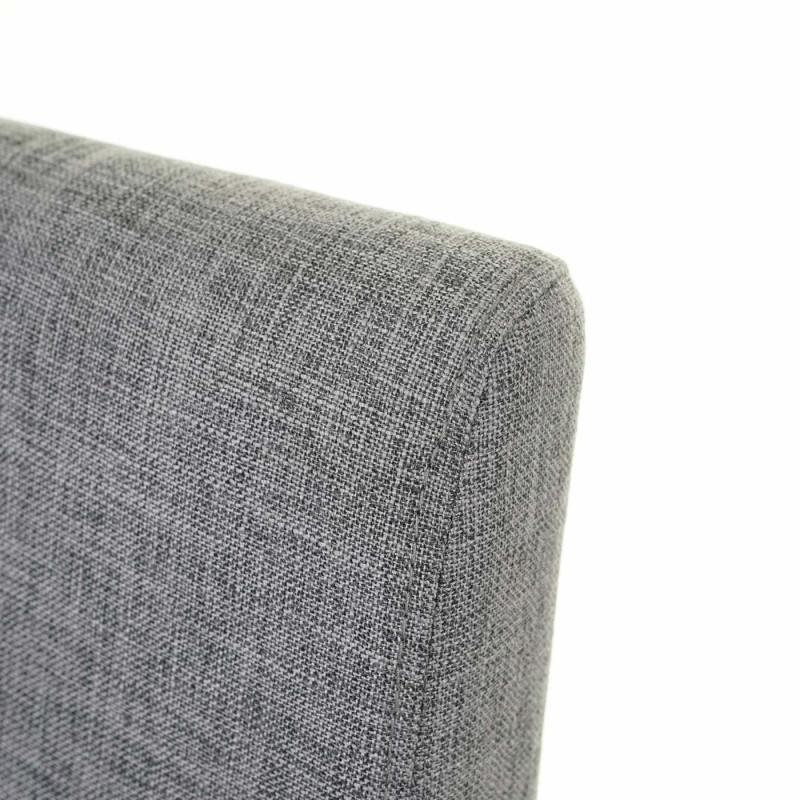 2x tabouret de bar chaise bar/comptoir avec dossier, style vintage - tissu gris clair