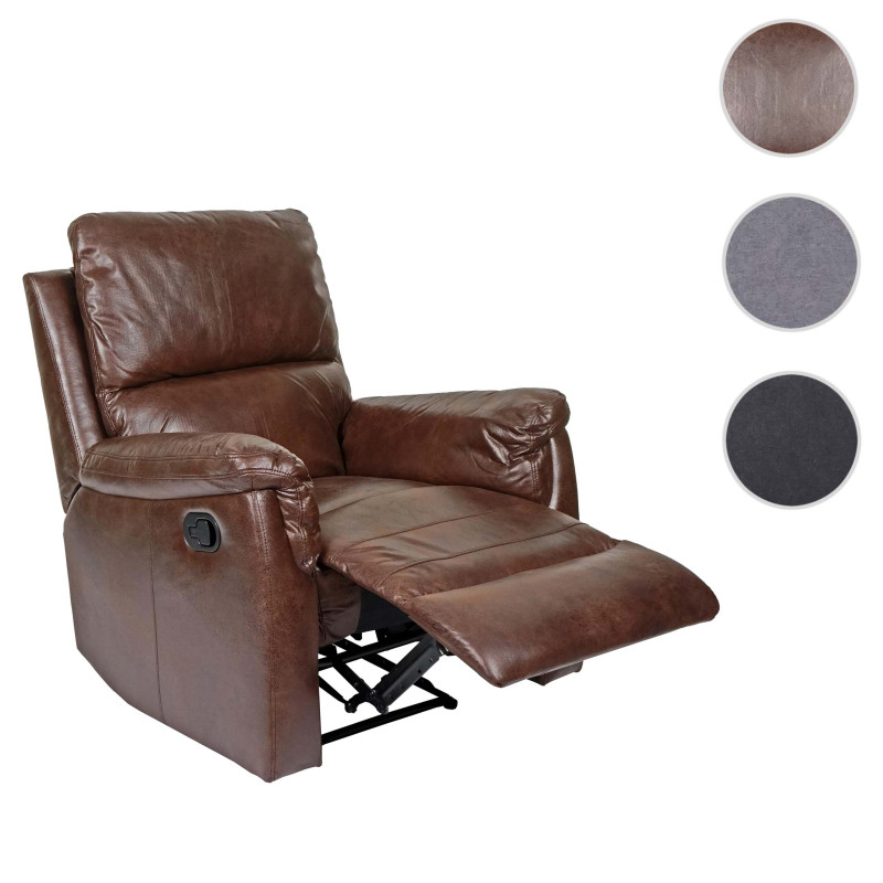 Fauteuil de télévision fauteuil de relaxation - tissu, gris foncé
