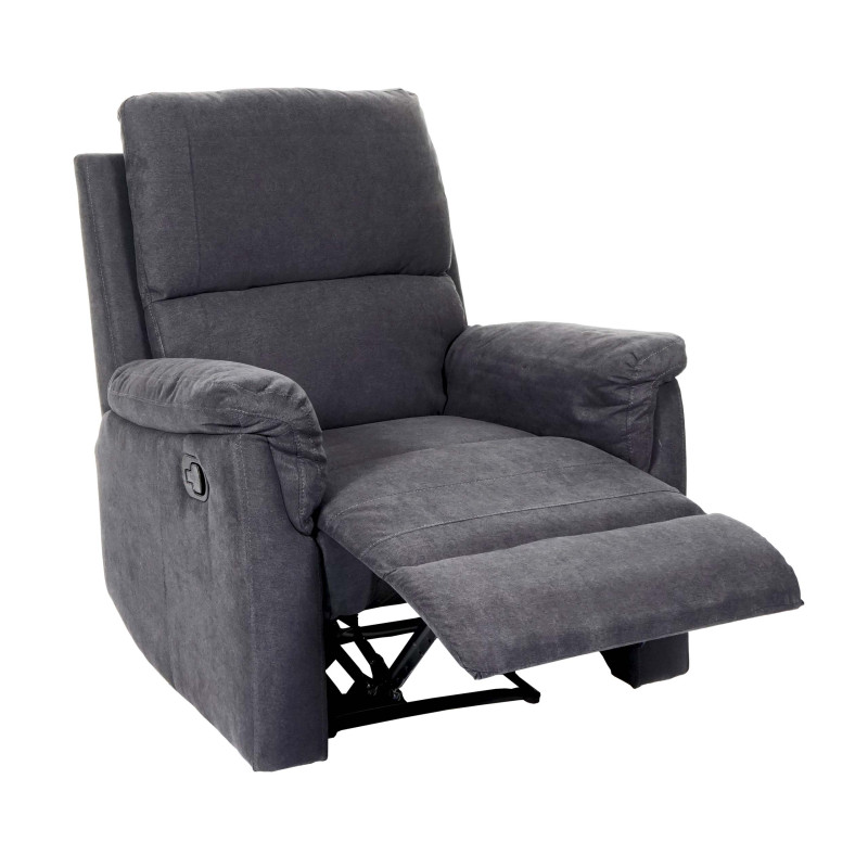 Fauteuil de télévision fauteuil de relaxation - tissu, gris foncé