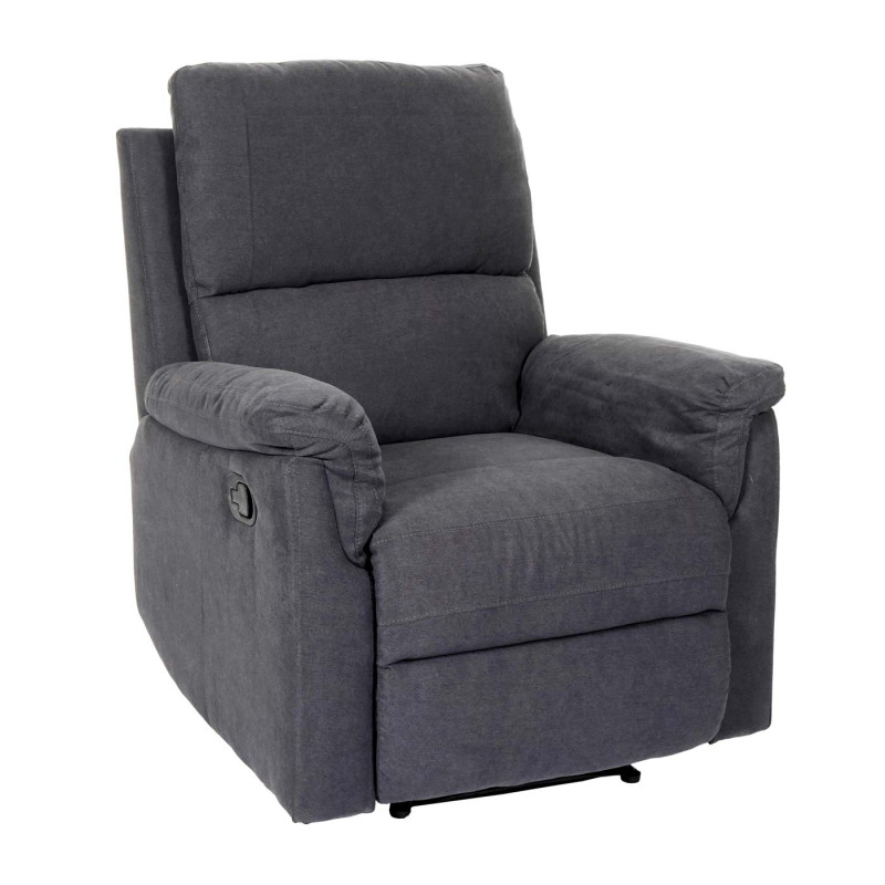 Fauteuil de télévision fauteuil de relaxation - tissu, gris foncé