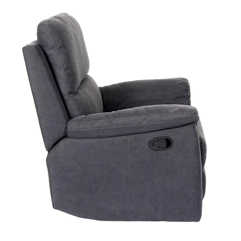 Fauteuil de télévision fauteuil de relaxation - tissu, gris foncé