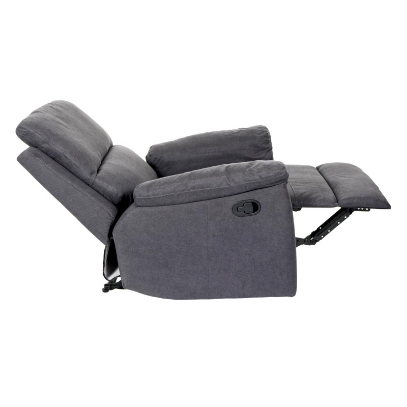 Fauteuil de télévision fauteuil de relaxation - tissu, gris foncé