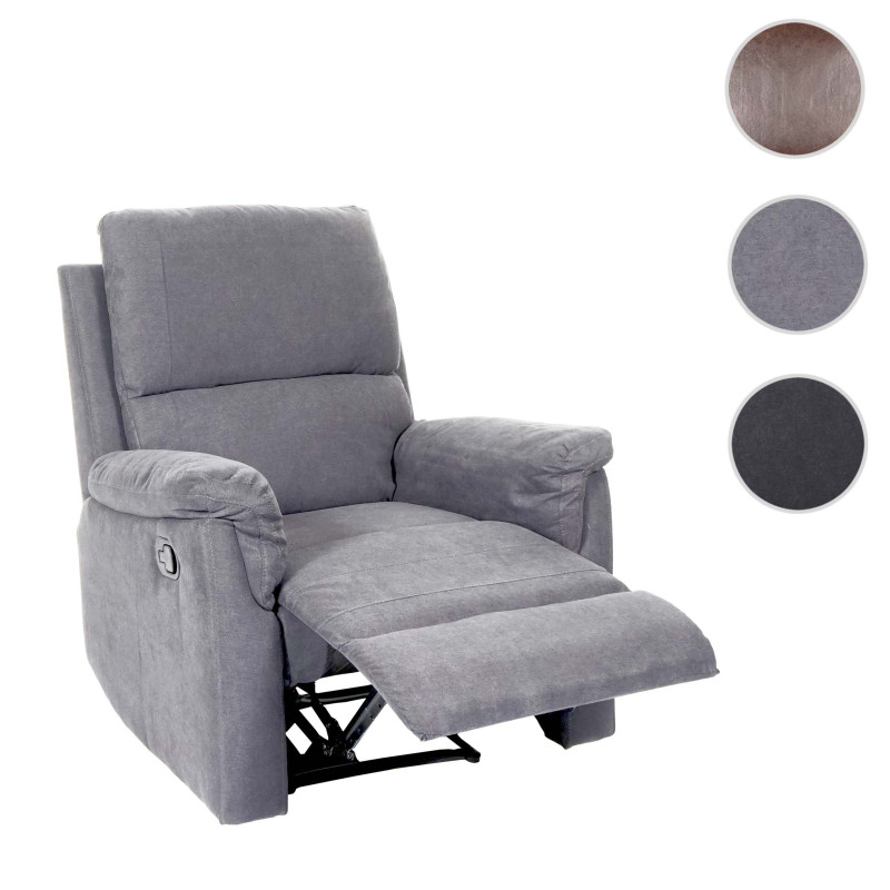 Fauteuil de télévision fauteuil de relaxation - tissu, gris clair