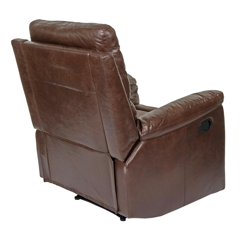 Fauteuil de télévision fauteuil de relaxation - tissu, imitation de daim, marron