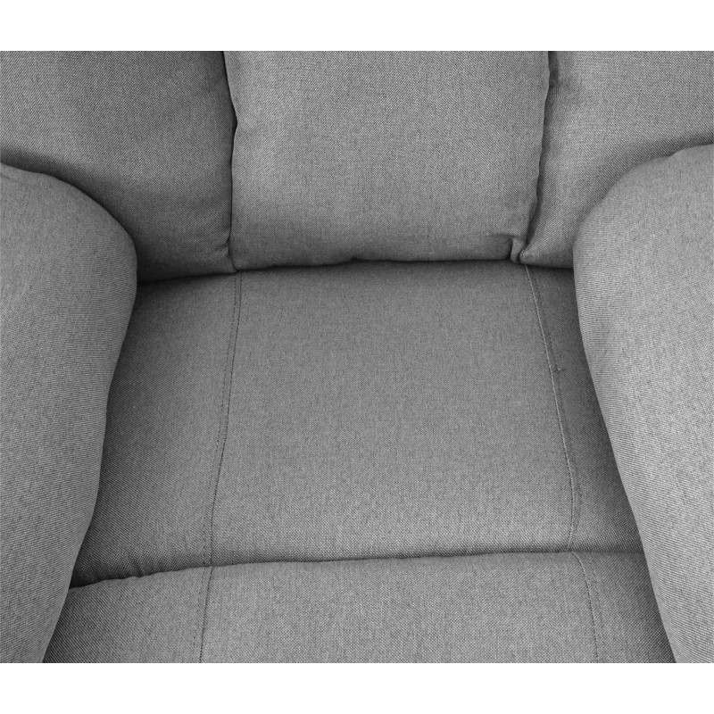 Fauteuil de télévision Watford, fauteuil relax, chaise longue, lève-personne - gris clair, tissu