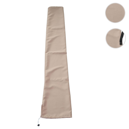 Housse de protection pour parasol jusqu'à 3m, gaine de protection avec cordelette - crème