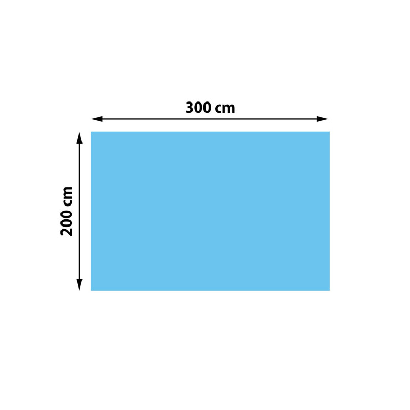 Revêtement pour piscine/pool, bâche thermique/solaire, épaisseur: 200 µm - rectangulaire, 3x2 m, bleu
