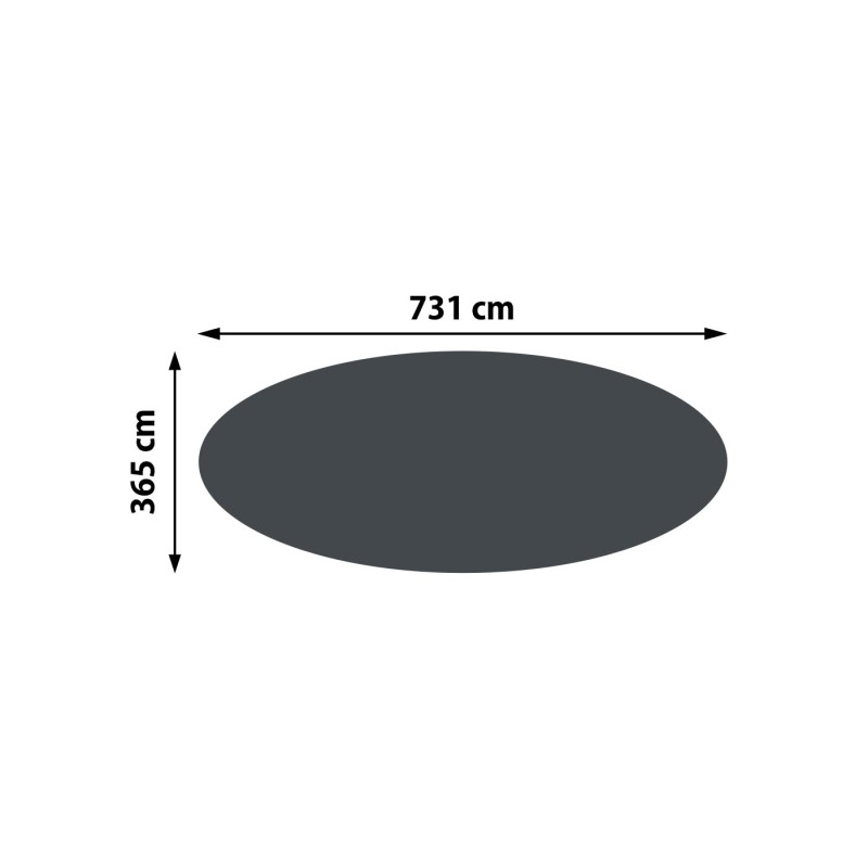 Revêtement pour piscine/pool, bâche thermique, épaisseur: 400 µm - ovale 7,31x3,65m, noir