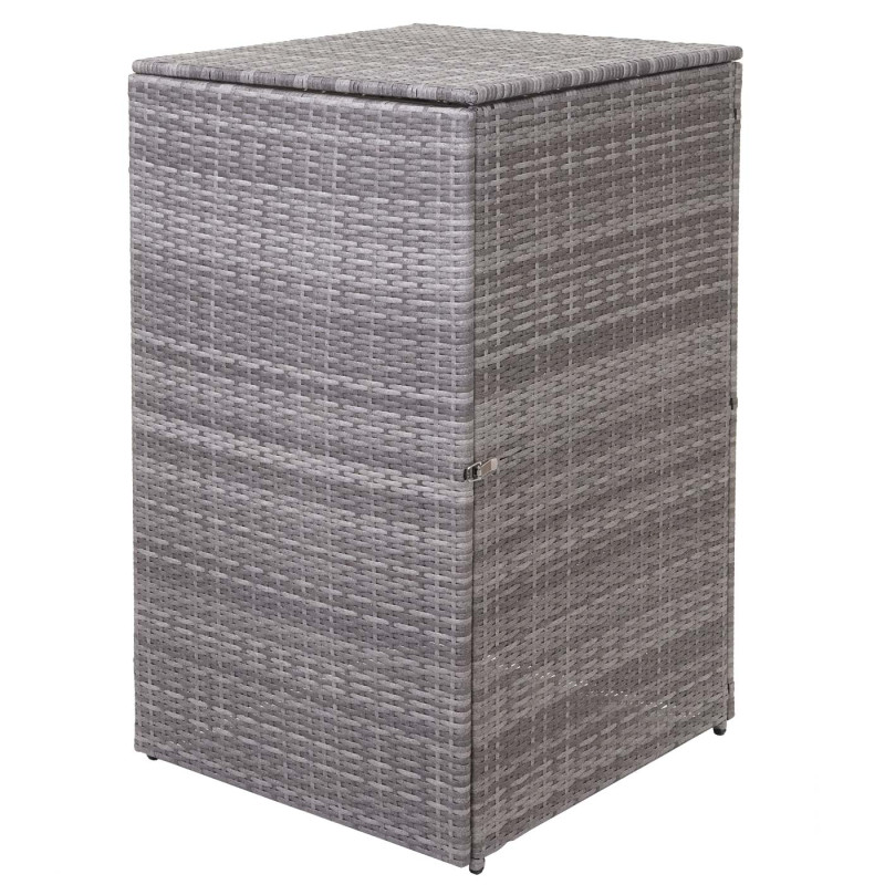 Enveloppement pour poubelle box pour poubelles, revêtement, polyrotin 2x120l - gris