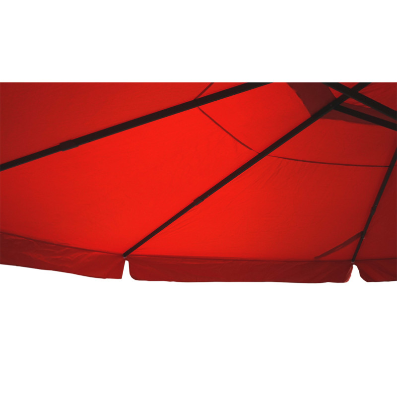 Parasol Meran Pro, parasol pour marché sans volants Ø 5m polyester/alu 28 kg - anthracite sans socle
