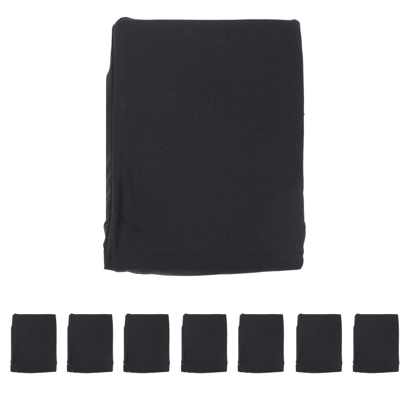 8x housse pour table mange-debout, enveloppe, revêtement, bistro, stretch Ø 60cm - noir