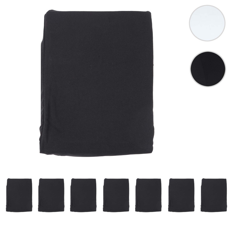 8x housse pour table mange-debout, enveloppe, revêtement, bistro, stretch Ø 60cm - noir