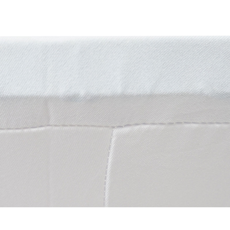 8x housse pour table mange-debout, enveloppe, revêtement, bistro, stretch Ø 60cm - blanc