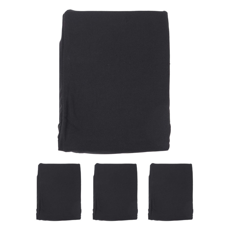 4x housse pour table mange-debout, enveloppe, revêtement, bistro, stretch Ø 60cm - noir