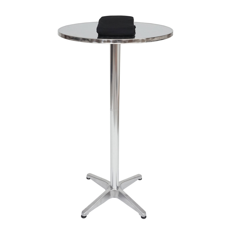 Table mange-debout en aluminium, table de bistro avec housse - noir
