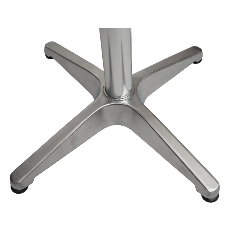 Table mange-debout en aluminium, table de bistro avec housse - blanc