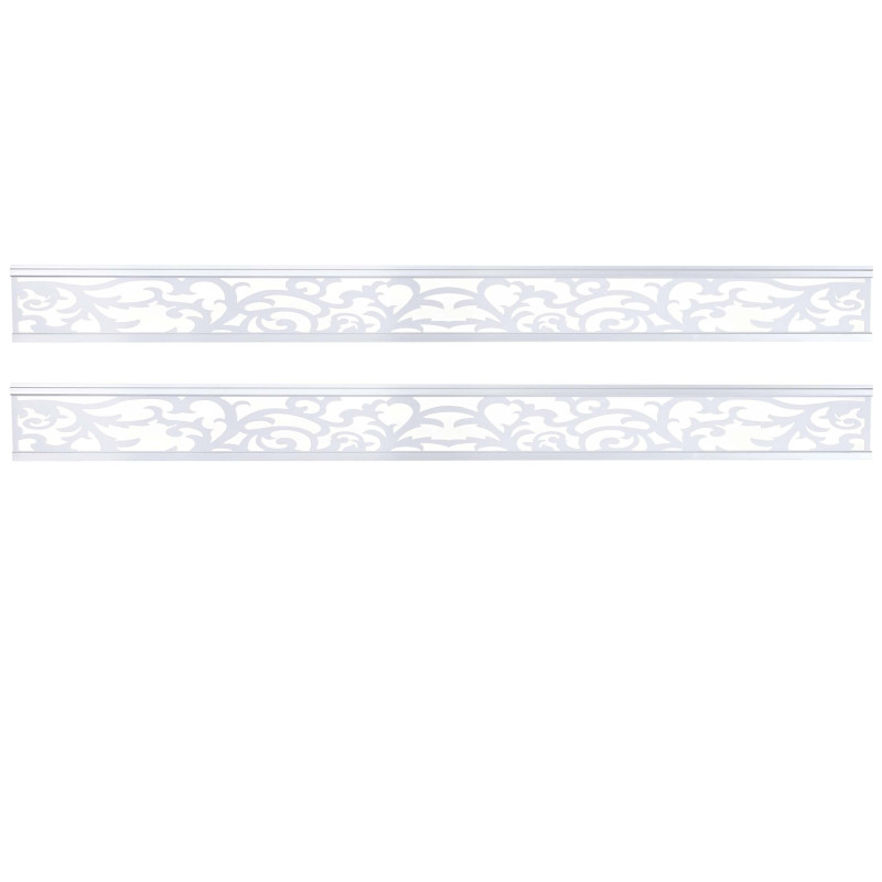2x Panneau de décoration pour pare-vue en WPC Sarthe, 16x177 blanc