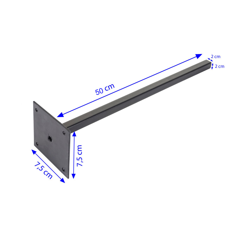 Manchon de sol pour montant aluminium Sarthe, vis, ancrage de sol, montage en