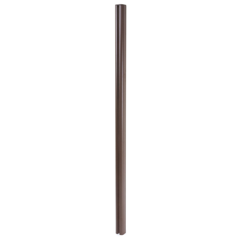 Poteau en aluminium pour clôture Sarthe en WPC, pilier, système de connexion 1,86 - marron