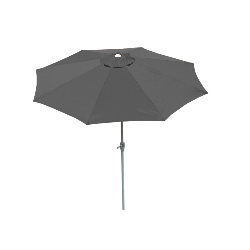 Parasol N18, parasol pour jardin, Ø 2,7m inclinable, polyester/alu 5 kg - anthracite