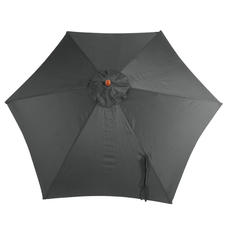 Parasol Florida, Parasol de jardin, Parasol de marché, Ø 3m polyester/bois 6kg - anthracite