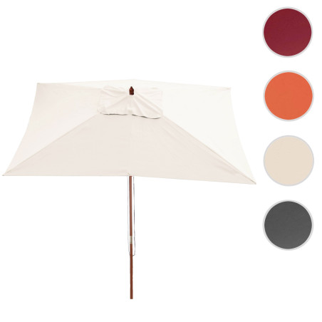 Parasol Florida, Parasol de jardin, Parasol de marché, 2x3m polyester/bois 6kg - anthracite