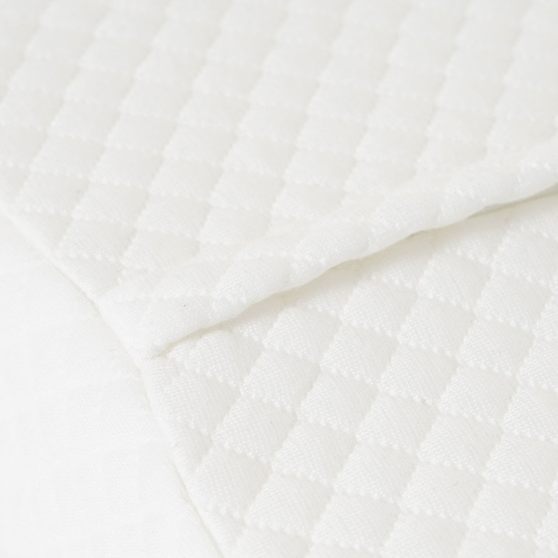 Coussin de nuque avec gel, oreiller, appui-tête, oreiller de support, mousse memory 50x30x10cm - blanc