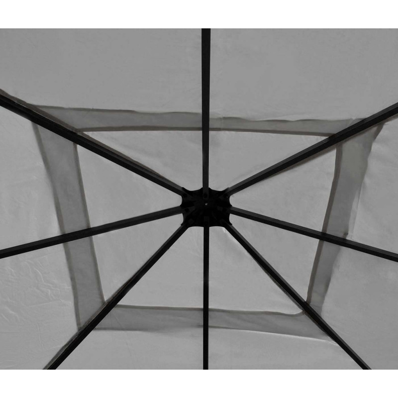 Toile de rechange pour toit Pergola Pavillon Cadiz 4 x 4m - gris