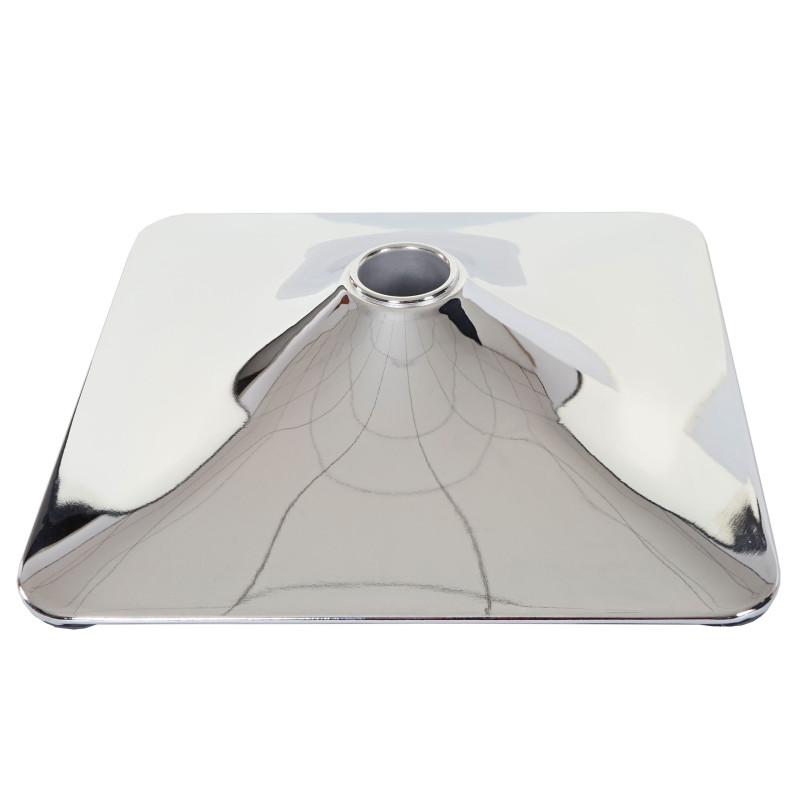 Plateau de sol pour tabouret de bar, chaise pivotante de salle à manger, rectangulaire, chrome - Ø 37,5cm