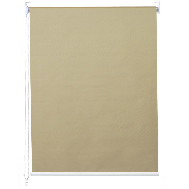 Store à enrouleur pour fenêtres, avec chaîne, avec perçage, isolation, opaque, 90 x 230 - beige