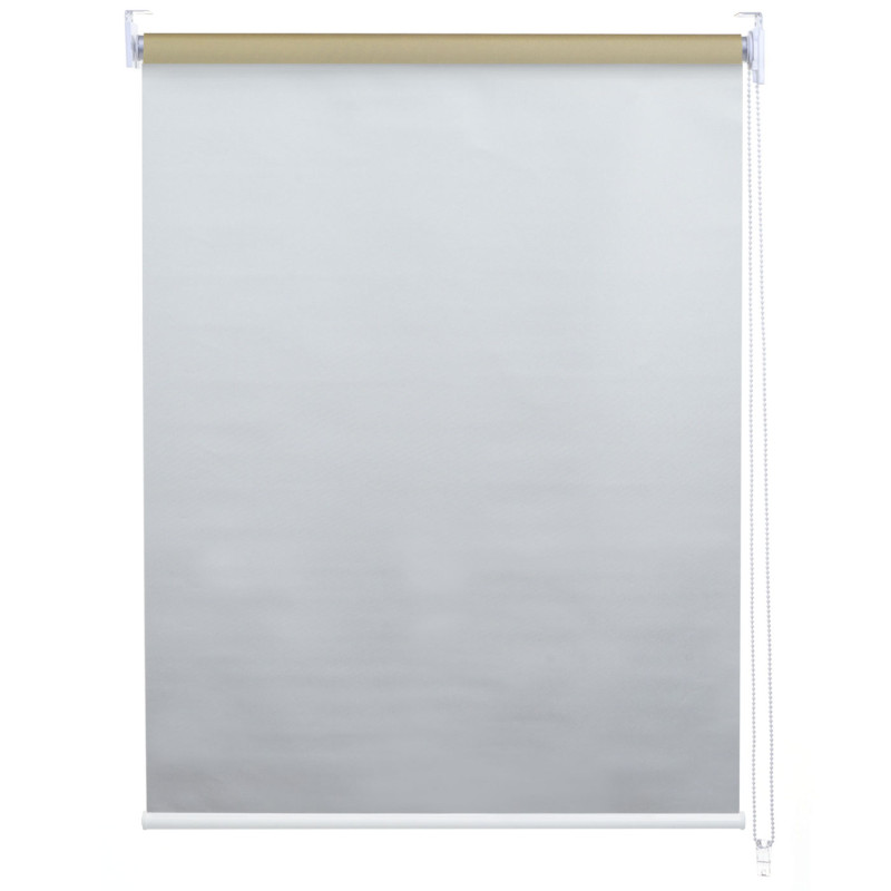 Store à enrouleur pour fenêtres, avec chaîne, avec perçage, isolation, opaque, 90 x 230 - beige