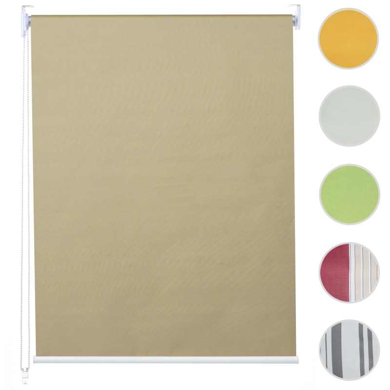 Store à enrouleur pour fenêtres, avec chaîne, avec perçage, isolation, opaque, 90 x 230 - beige