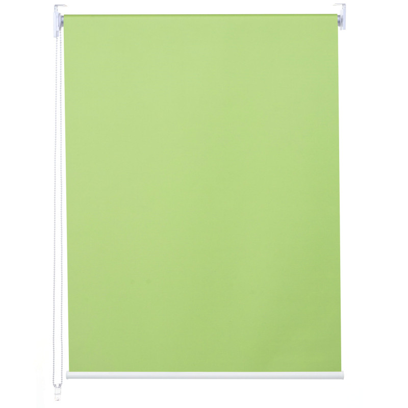 Store à enrouleur pour fenêtres, avec chaîne, avec perçage, isolation, opaque, 90 x 230 - vert clair