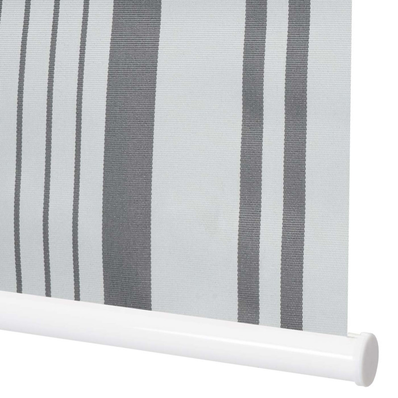 Store à enrouleur pour fenêtres, avec chaîne, avec perçage, isolation, opaque, 90 x 230 - gris/blanc